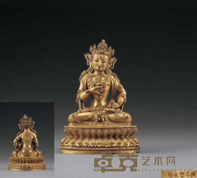 明永乐 铜鎏金金刚萨埵坐像 高21cm